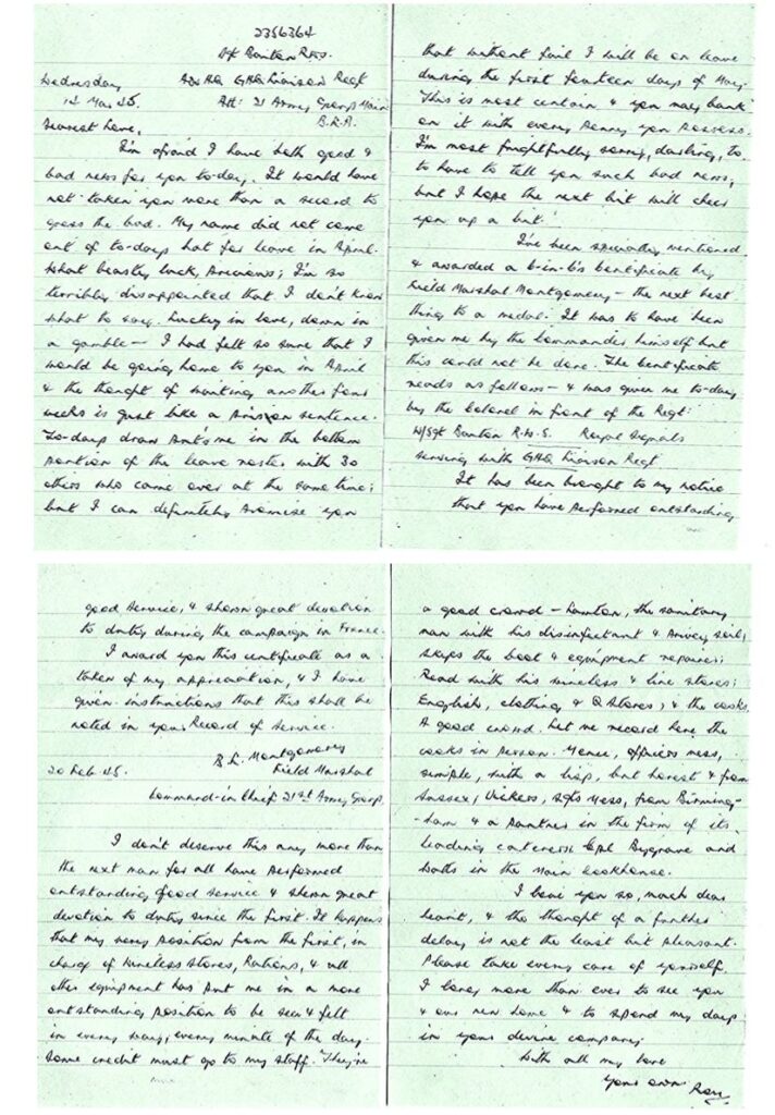 1945-March14-Roy-awarded-C-in-Cs-Certificate-from-Montgomery-for-outstanding-good-service-IWM