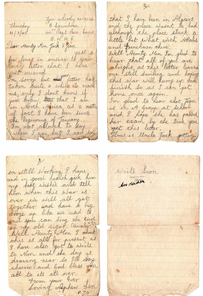 Len Wheatley letter