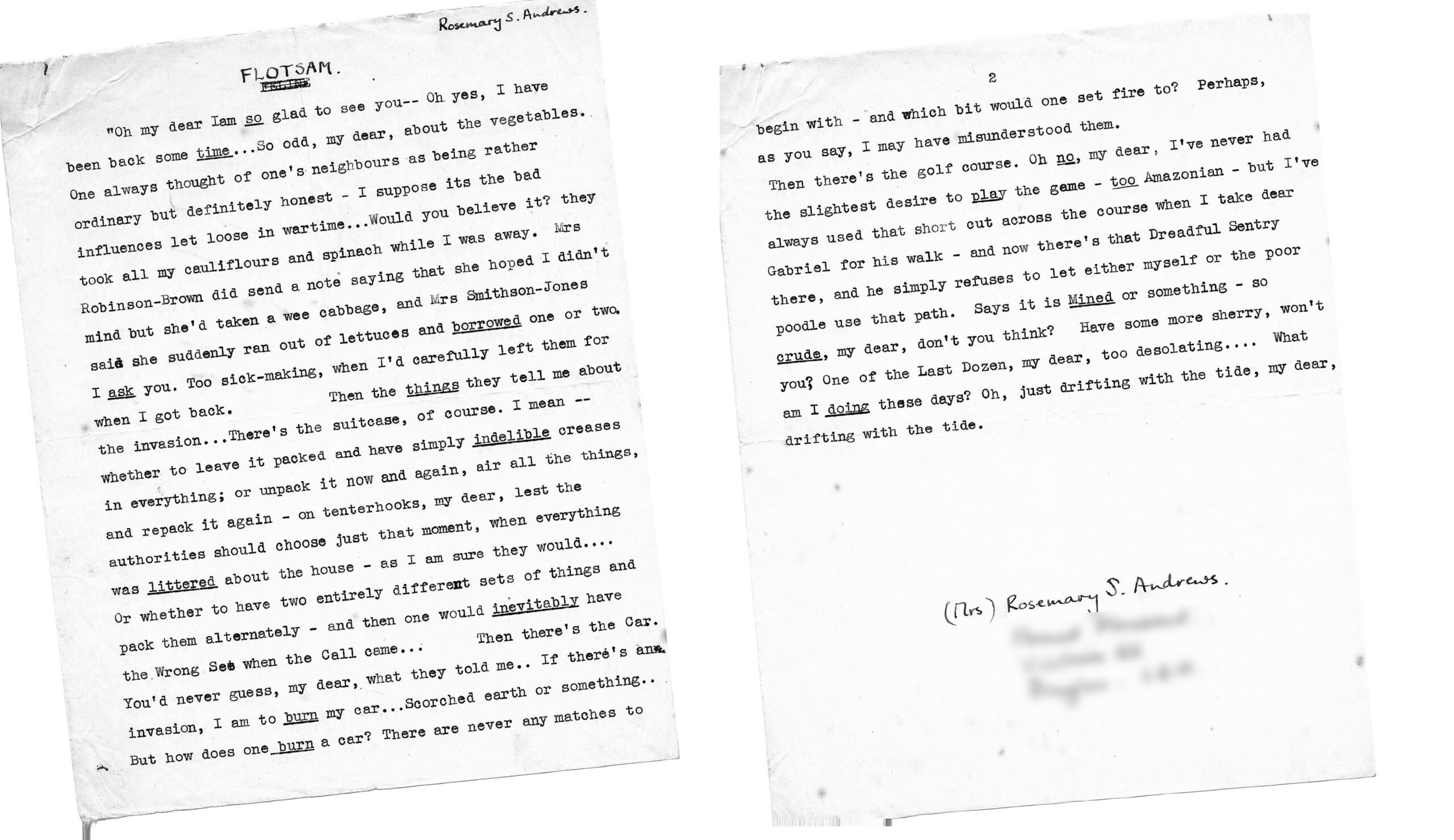 flotsam by Rosemary Andrews