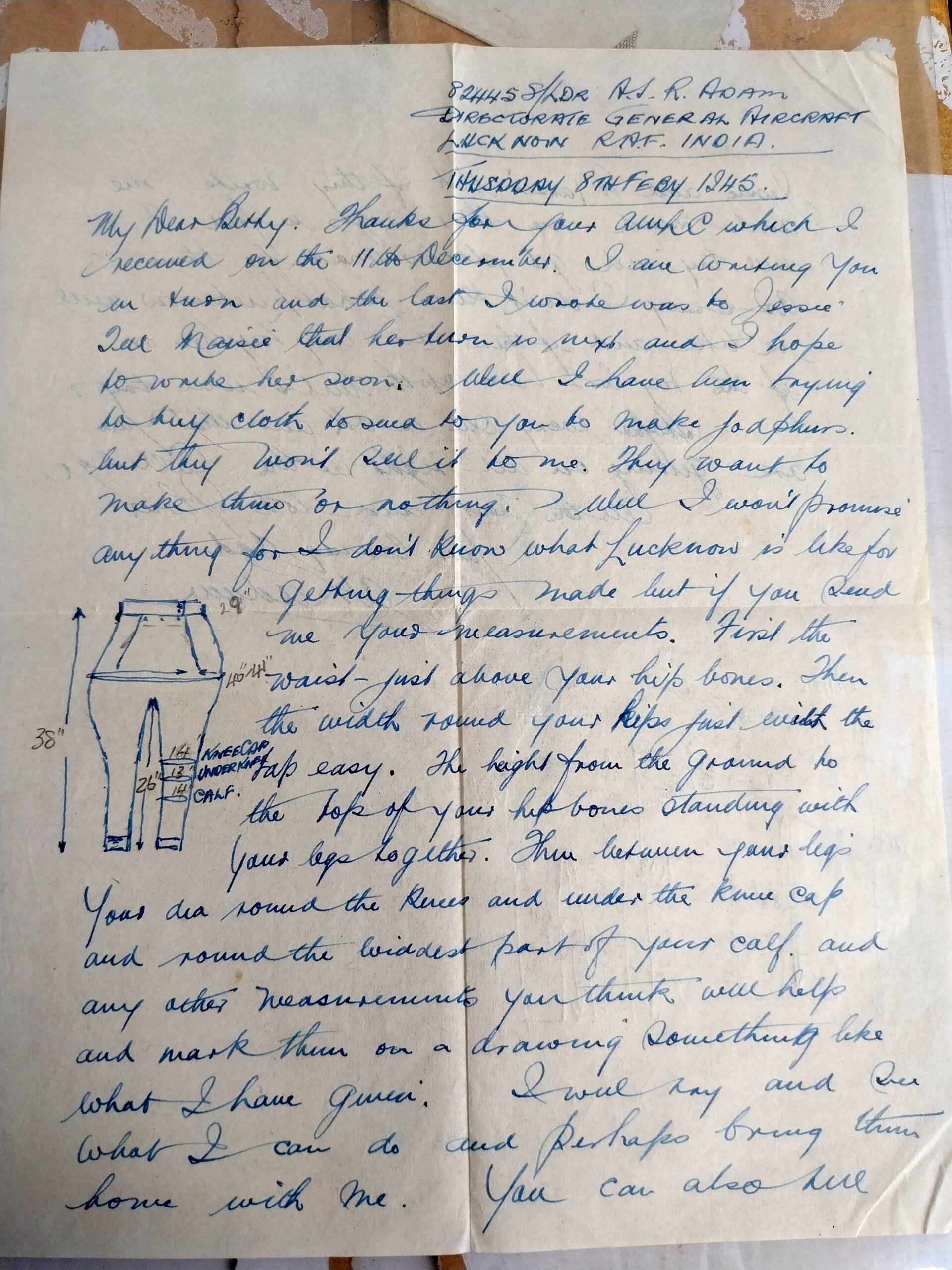 Adam page 1 of letter