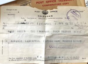 Telegram from Leslie