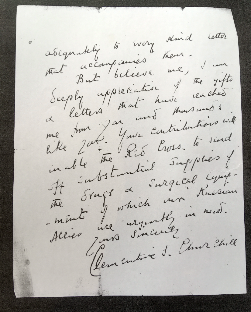 Churchill letter