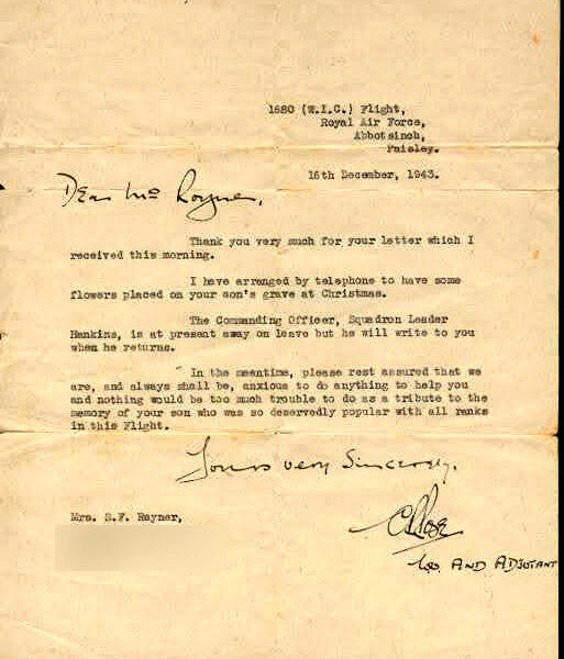Rayner letter
