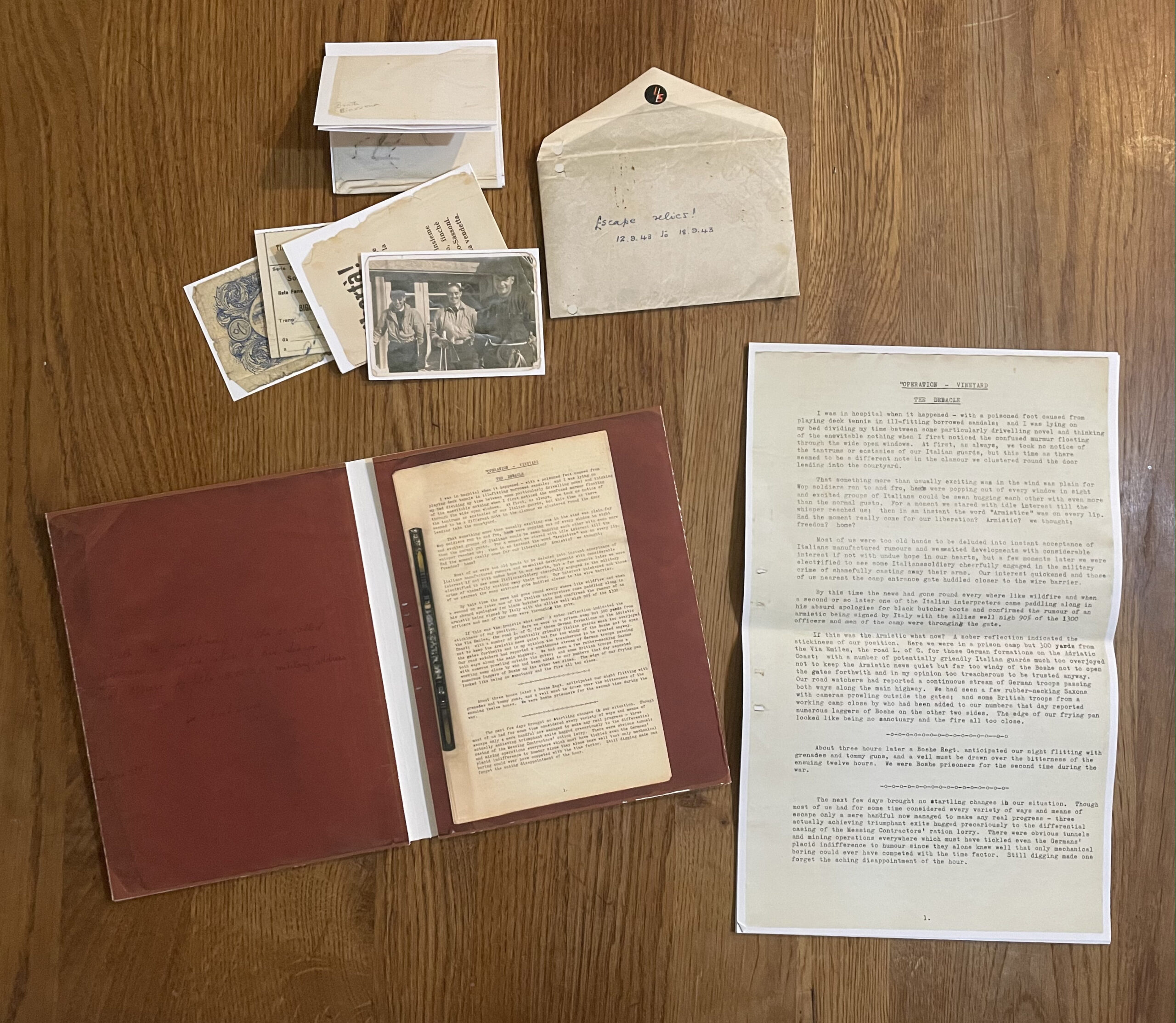 Collection of Operation Vineyard photos and documents