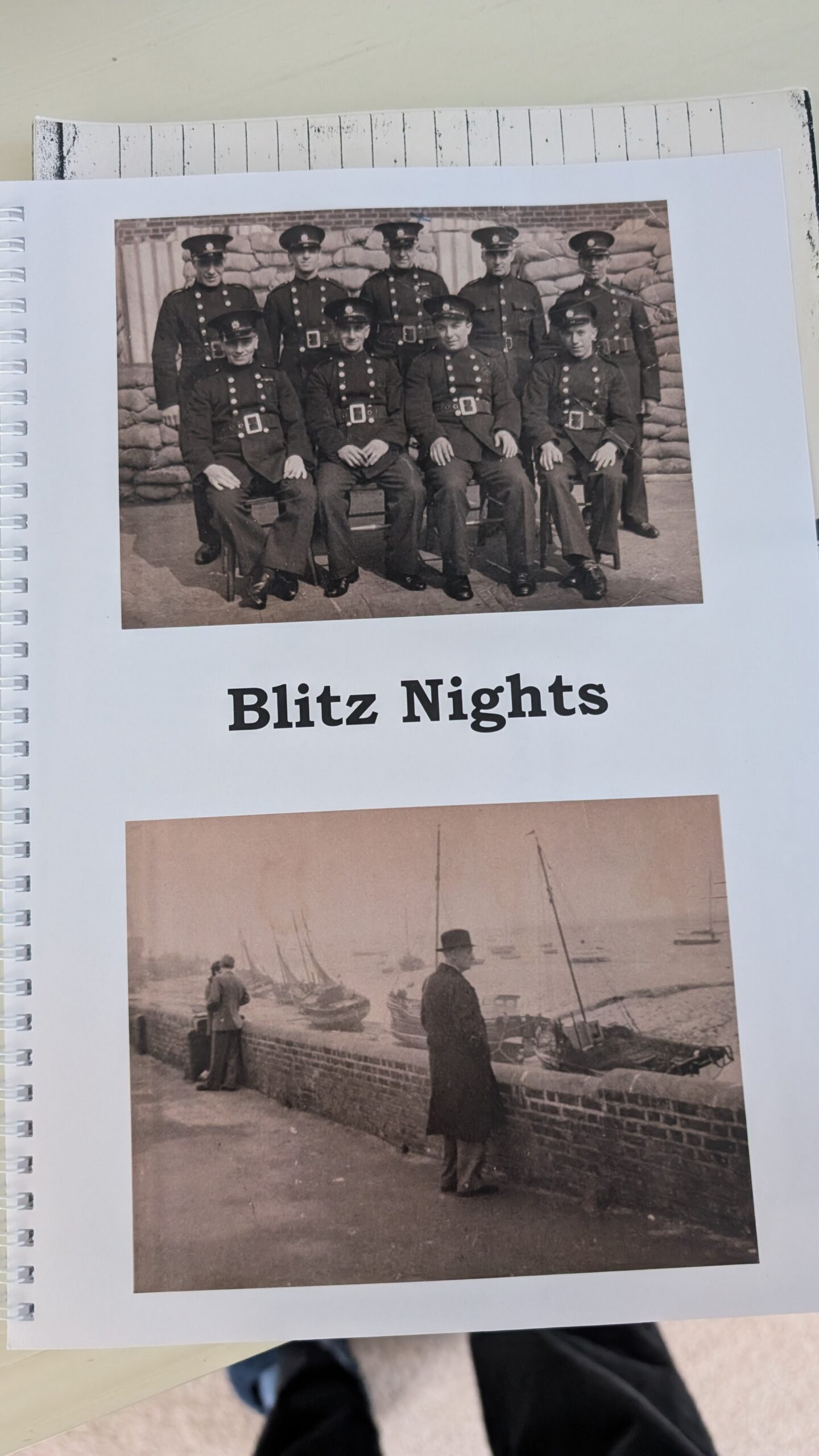 Cover of Blitz Nights - a bound book with photos on the cover