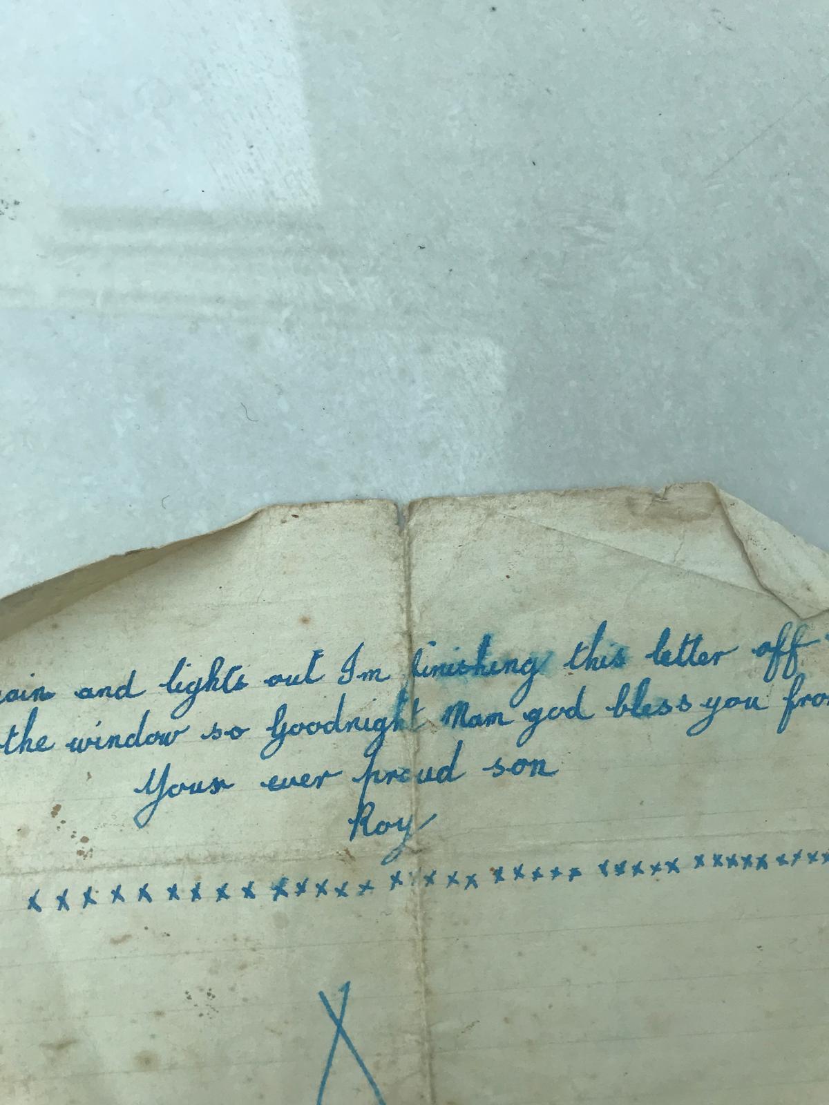 Uncle Roy top of letter