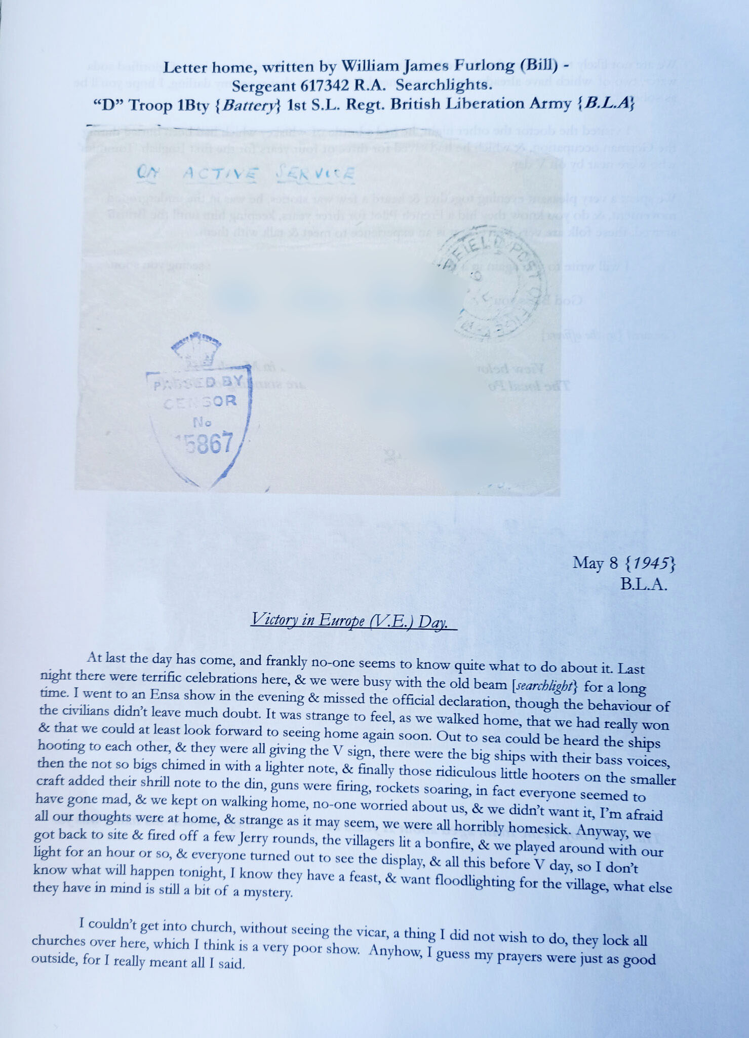 VE Day 1945 Vlissingen Page1