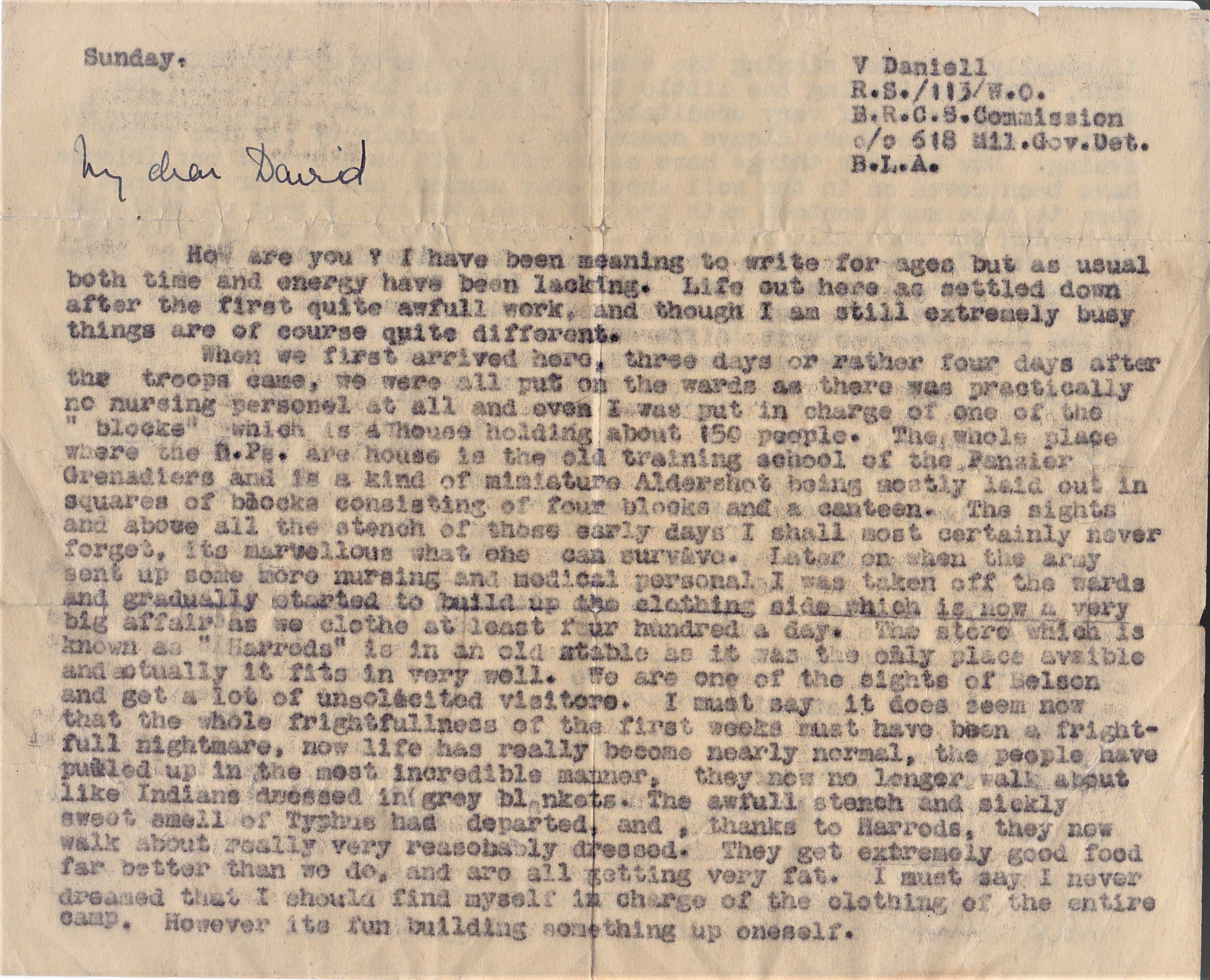 Vivian letter side 1