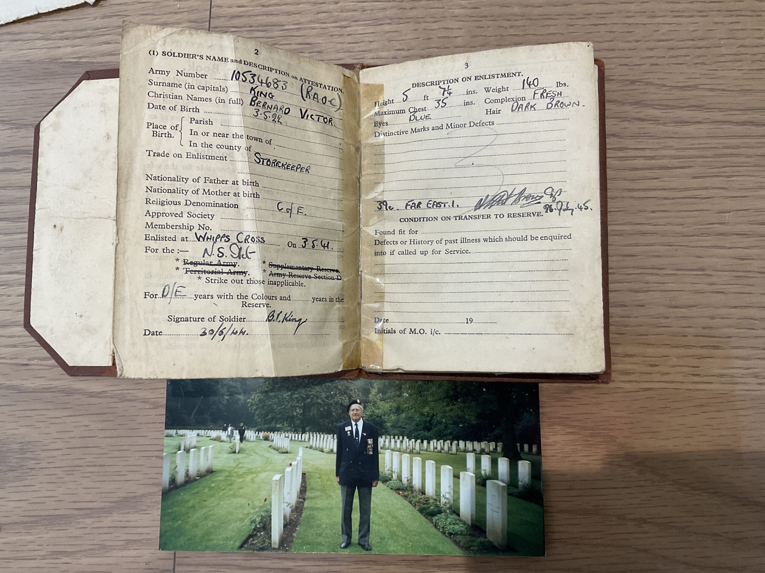 Bernard King at Nijmegen cemetery