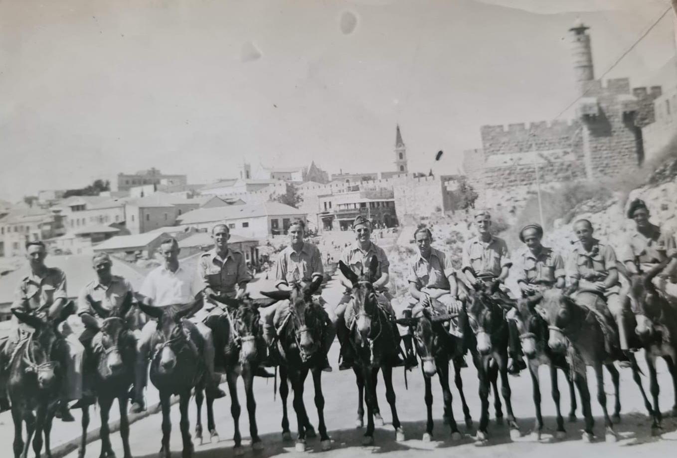 Group of men on donkeys in Iraq