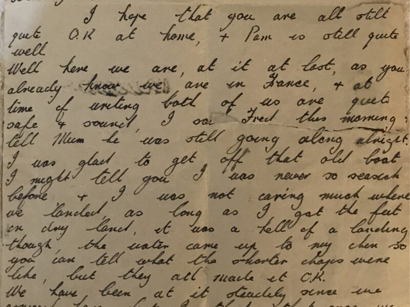 Le Mesnil letter - Payne