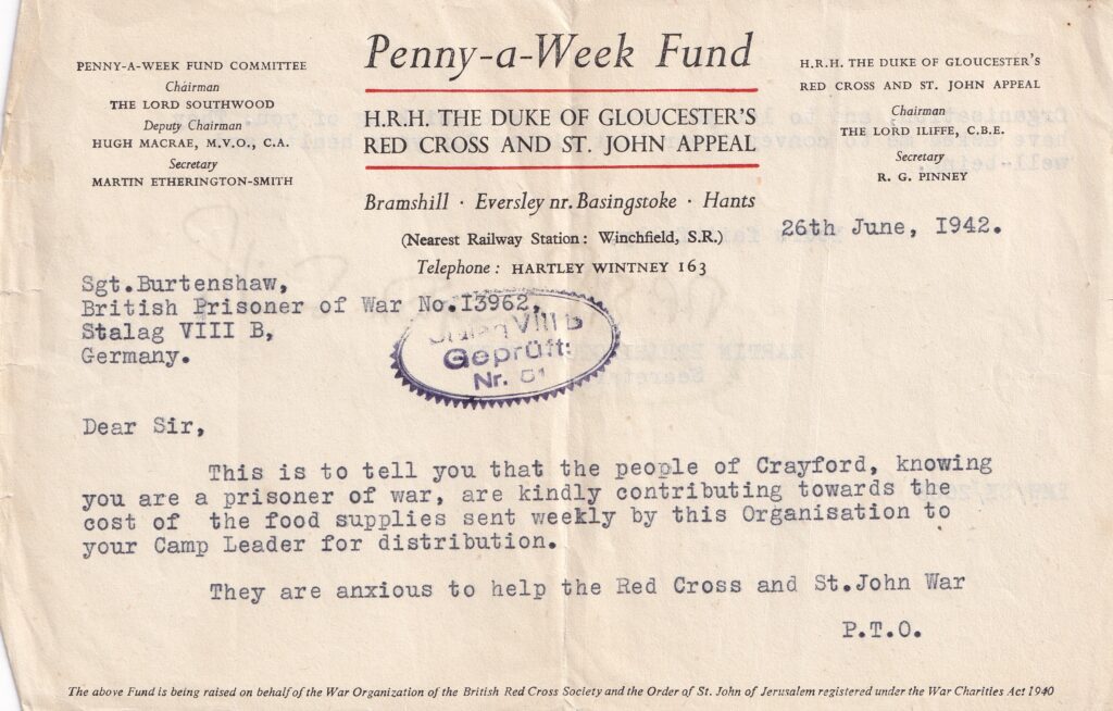 Penny a week fund note 1942