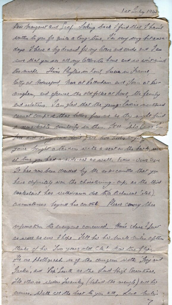 Partrige PoW Letter 2
