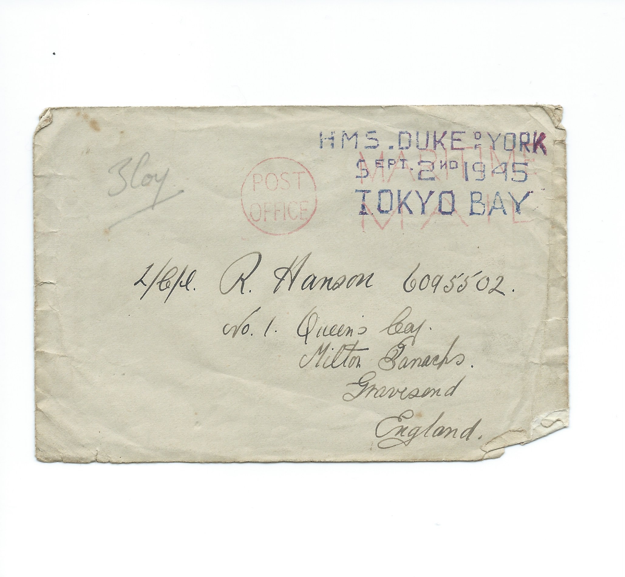 Tokyo Bay envelope - Hanson