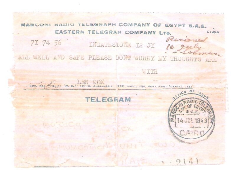 Cox telegram